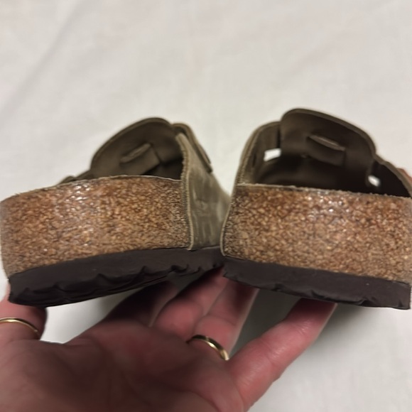 Birkenstock Brown Suede Slip-On Clogs - Picture 6 of 6